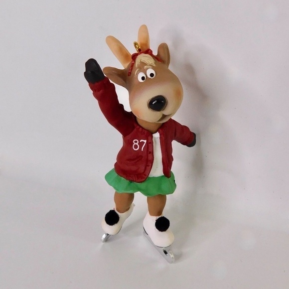HALLMARK Vintage 1987 Collector’s Series Reindeer Champs Dancer Ice Skating - Picture 3 of 13